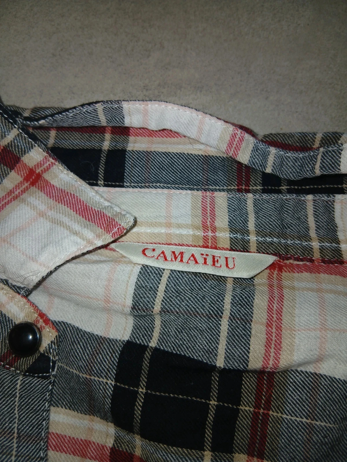 Camisa xadrez Camaïeu - Vermelho/Preto/Branco - Tamanho 36 – photo 2